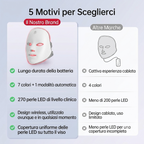 Maschera LED Fototerapia Viso – Il Segreto di una Luminosità Naturale
